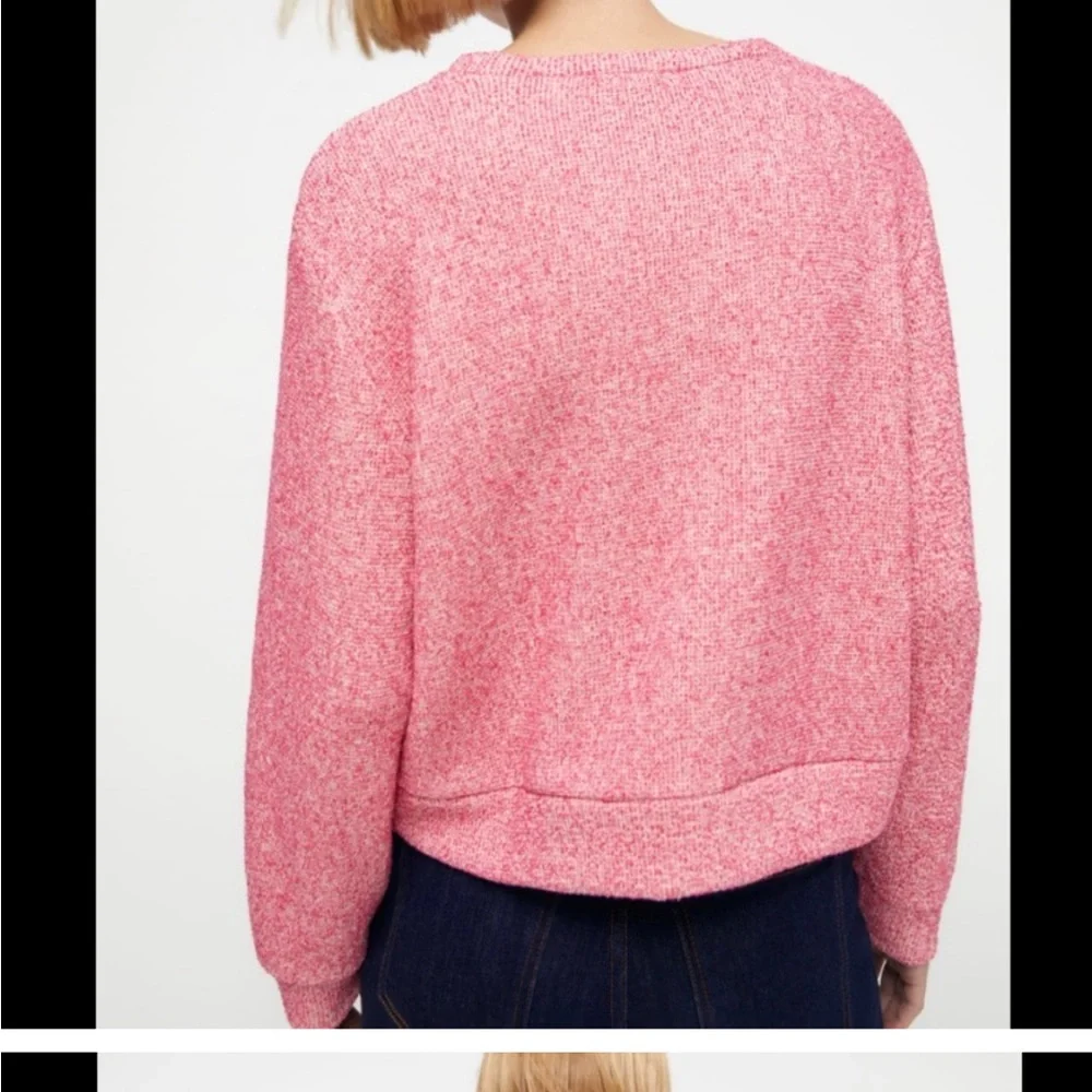 Zara size small new with tags generous fit fleece lined sweater sweatshirt - Picture 3 of 16